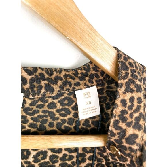 NWT Scotch & Soda Leopard V-neck Button-down Blouse - Picture 5 of 15